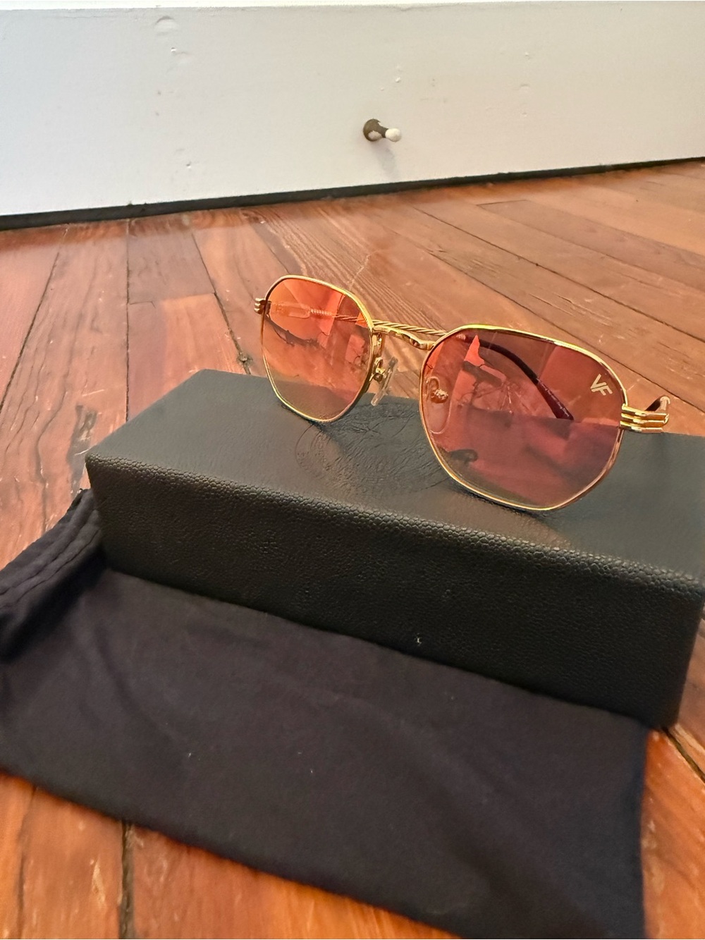 VF Detroit Player 18KT Gold Sunglasses (Pink Pop)